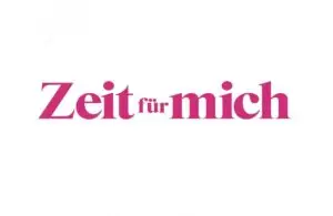 ALT-Text: Logo mit der Aufschrift „Zeit für mich“ in pinker Schrift auf weißem Hintergrund.