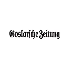 Logo der Goslarer Zeitung in schwarzer Schrift auf weißem Hintergrund. Das Design ist schlicht und klar.