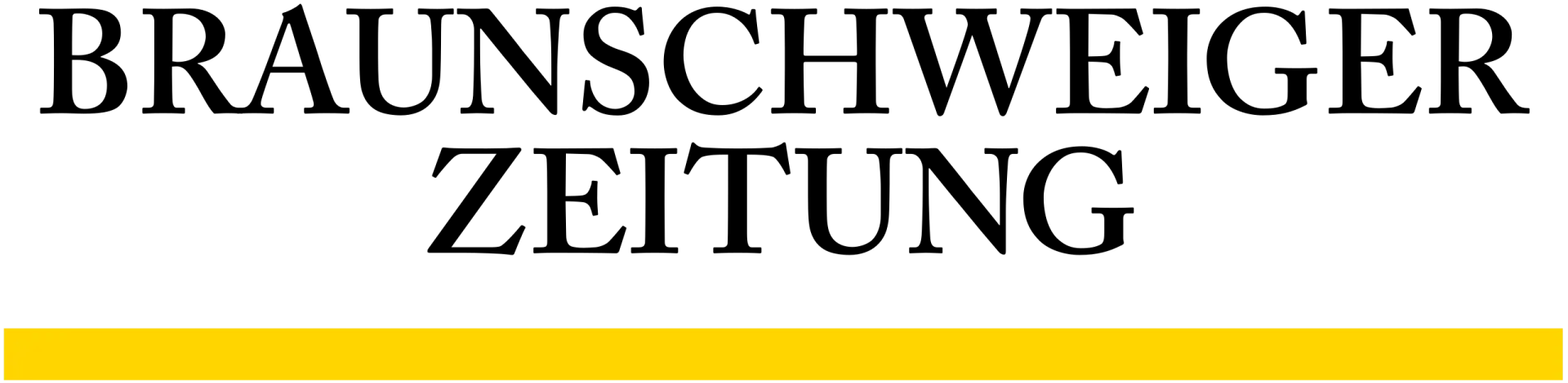 Schwarz-gelbes Logo mit der Aufschrift „Bau“ in Großbuchstaben, auf schwarzem Hintergrund.