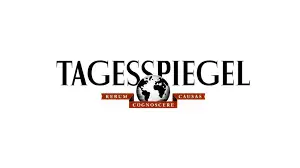 Logo des Tagesspiegel mit Weltkugel-Icon und dem Schriftzug „ERRUM COGNOSCERE“.