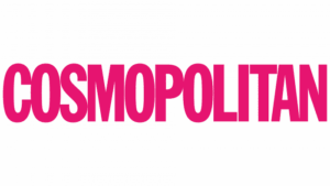 Logo von Cosmopolitan in kräftigem Pink, symbolisiert die Themen Lifestyle, Mode und weibliche Empowerment.